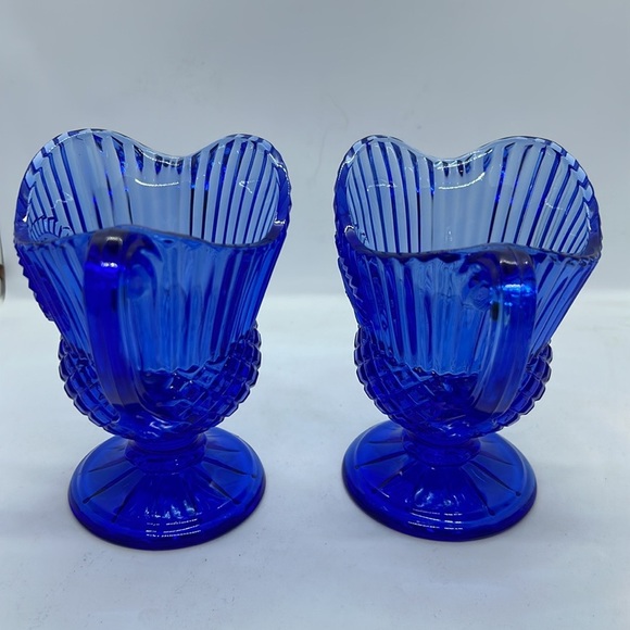 Avon Fostoria Blue Pitcher George Washington Mt. Vernon 1976 Vintage Beautiful - Picture 4 of 16